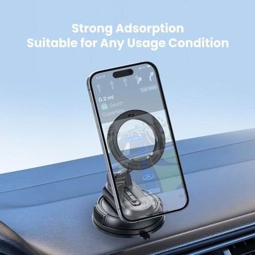 دريب حامل جوال مغناطيسي للسيارة بقاعدة شفط يدوية ق...