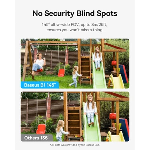بيسوس كاميرا مراقبة B1 خارجية بدقة 2K عدسة عريضة 1...
