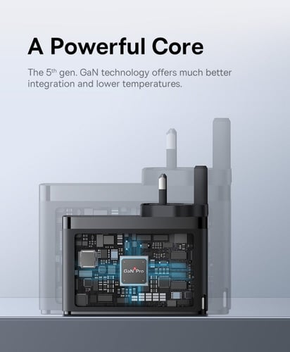 بيسوس شاحن جداري منفذين تايب سي و منفذين يو اس بي...
