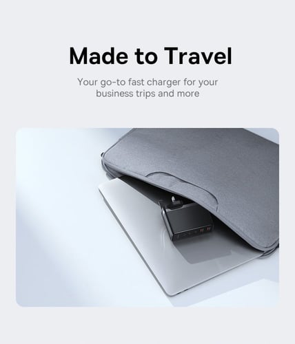 بيسوس شاحن جداري منفذين تايب سي و منفذين يو اس بي...