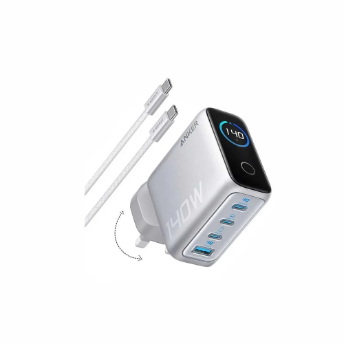 انكر شاحن جداري بقوة 140 واط مع سلك تايب سي تايب س...