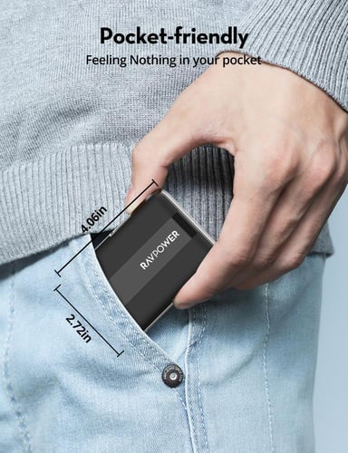 راف باور بطارية متنقلة بسعة 10000 ملي امبير بقوة 1...