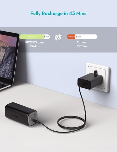 راف باور بكج بطارية 10 الاف و فيش جداري تايب سي 65...