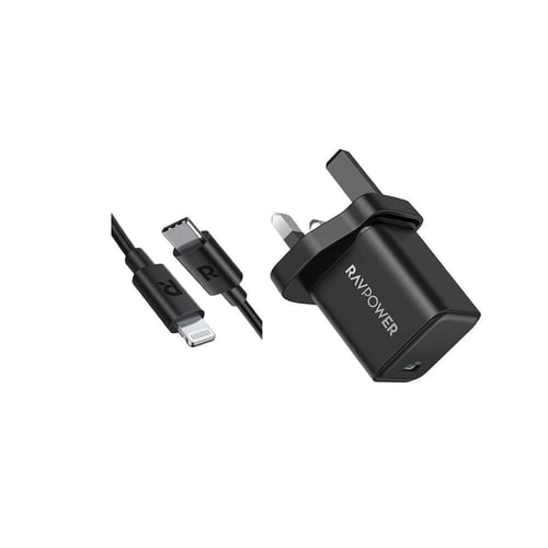 راف باور بكج شاحن جداري بقوة 20 واط مع كيبل تايب س...