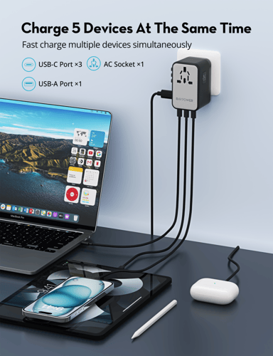 راف باور فيش سفر متعدد المداخل بقوة 100 واط