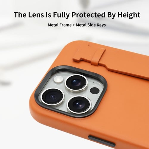 ألوت كفر حماية جلد ماج سيف مع اطار معدني للكاميرا...