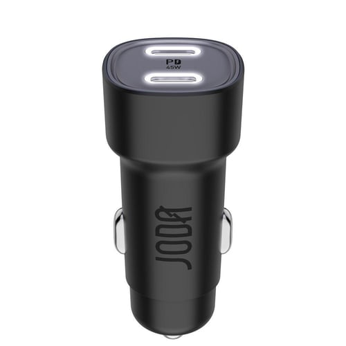جودا شاحن سيارة بقوة 45 واط بمنفذين تايب سي - اسود