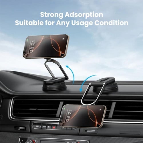 دريب حامل جوال مغناطيسي للسيارة بقاعدة شفط يدوية ق...