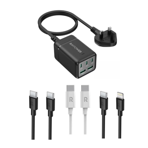 بكج السفر راف باور 4 في1- منصة شحن 5 منافذ - 3 كيا...