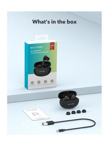 راف باور سماعات لاسلكية بلوتوث 24 ساعة مقاومة للما...