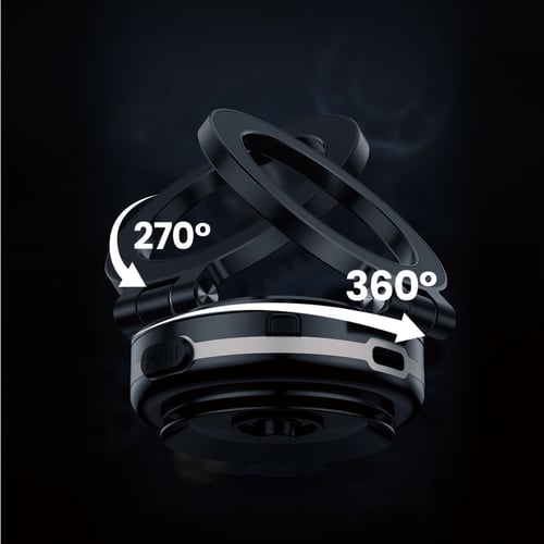 دريب حامل مغناطيسي للجوال قابل للدوران - اسود