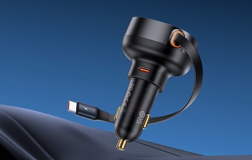 بيسوس شاحن سيارة Enjoyment Pro مع كيبل تايب سي 60...