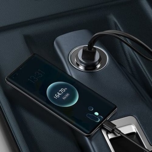 بيسوس شاحن سيارة 3 منافذ يو اس بي ومنفذ بي دي 120...