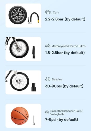 بيسوس منفاخ هواء كهربائي سوبر ميني برو - اسود