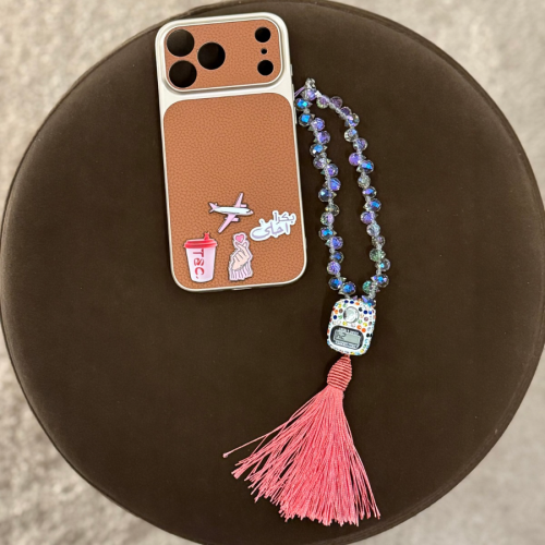 عيدك مبارك - تعليقة الجوال مع ستكرات - الوردي