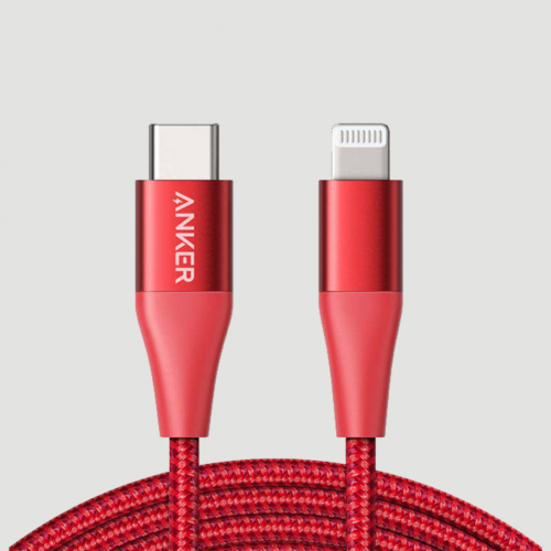 كيبل انكر بورلاين سلك شحن الاصدار الثاني لون احمر