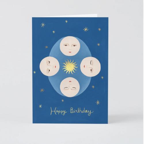 Happy Birthday Moons & Stars Card