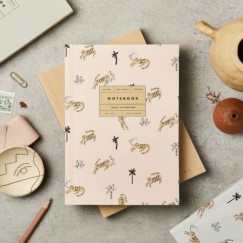 PALM TIGERS PINK NOTEBOOK