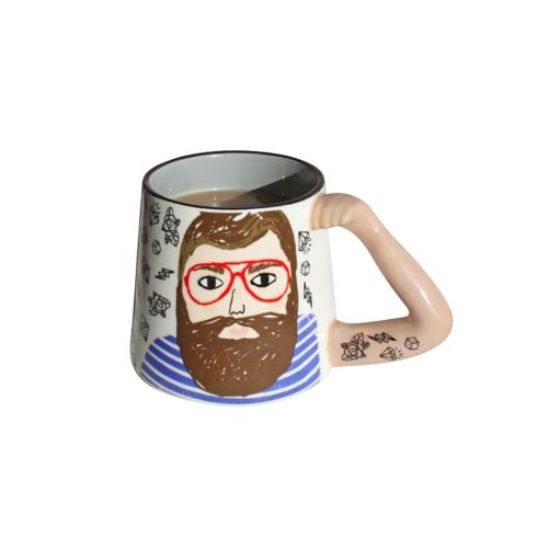 كوب برسمة بارزة - Man