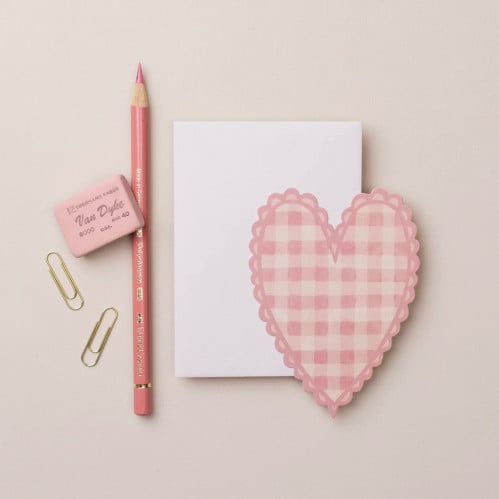 Pink Heart Mini Card