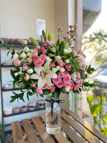 Congratulations vase for the newborn