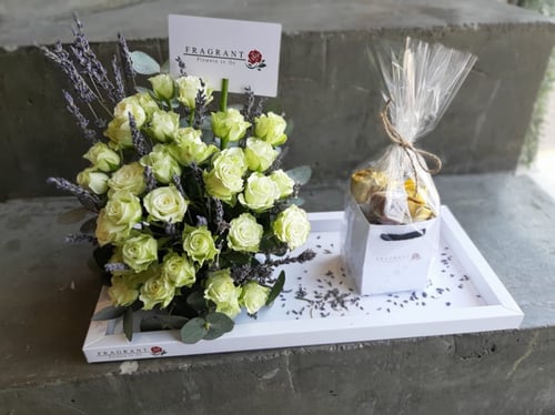 فازة اللافندر بالاحجار