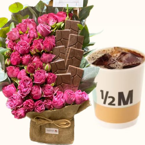 باكج ورد ، شوكولاتة و قهوة