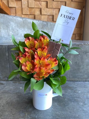 كوب الورد بالشوكولاتة