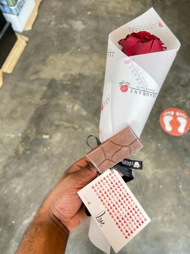 وردة الورود بالشوكولاتة