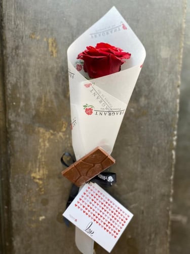 وردة الورود بالشوكولاتة