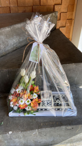 صينية الورد بطقم المبخر