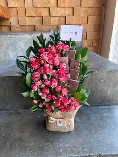 قش الورد الشوكولاتة - عدة الوان