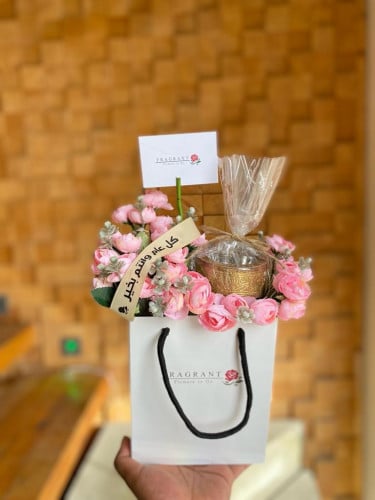 هدية العيد مبخر و ورد صناعي