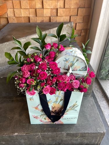 باكج كيس الشوكولاتة بالورد