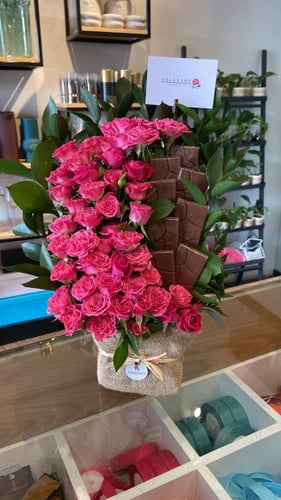 قش الورد الشوكولاتة - عدة الوان