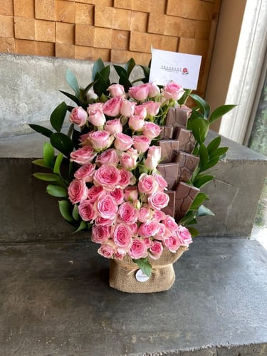 قش الورد الشوكولاتة - عدة الوان