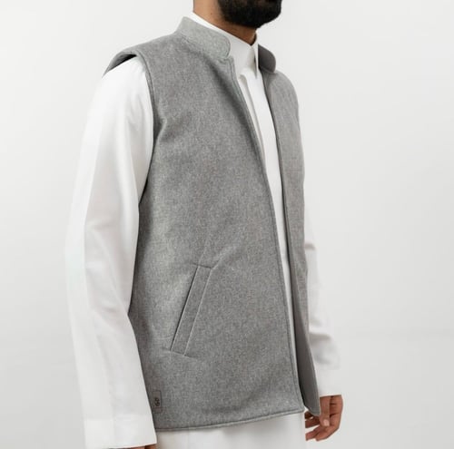 سديري دبل فيس جوخ - رمادي