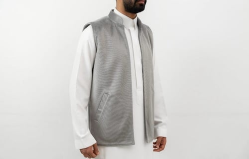 سديري دبل فيس جوخ - رمادي