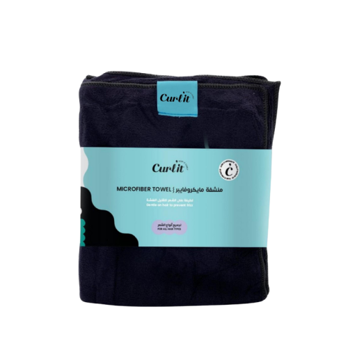 منشفة مايكروفايبر للشعر - سوداء
