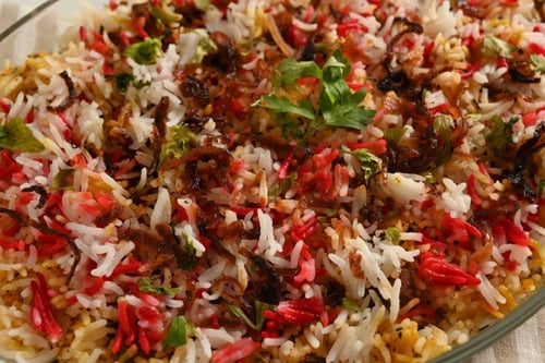 رز برياني بالدجاج