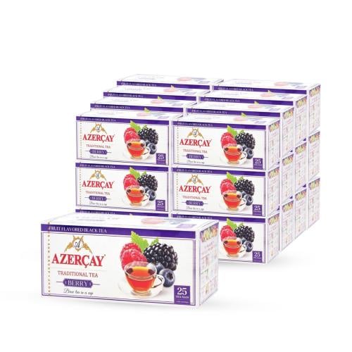 أذر شاي أحمر بنكهة التوت 25 كيسة مغلفة، كرتون (24...