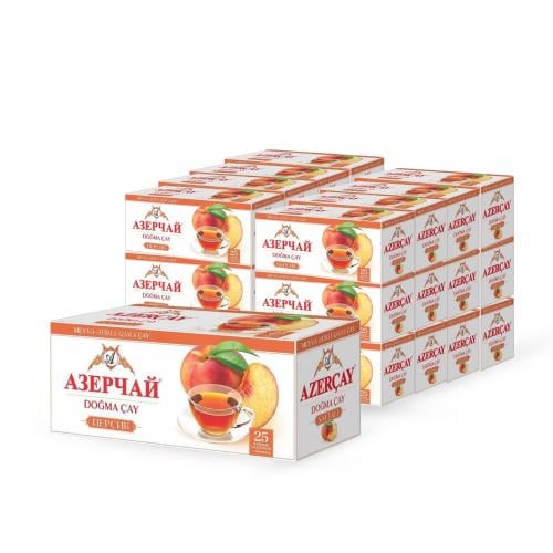 أذر شاي أسود بنكهة الخوخ 25 كيسة مغلفة، كرتون (24...