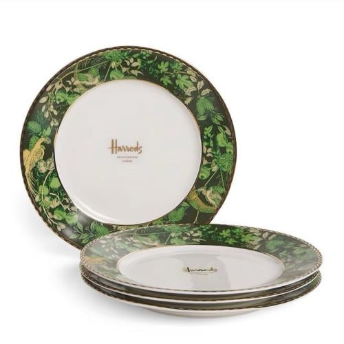 طقم صحون اخضر هارودز Harrods