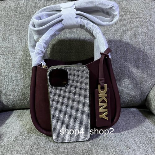 شنطة ميني عنابي دكني DKNY