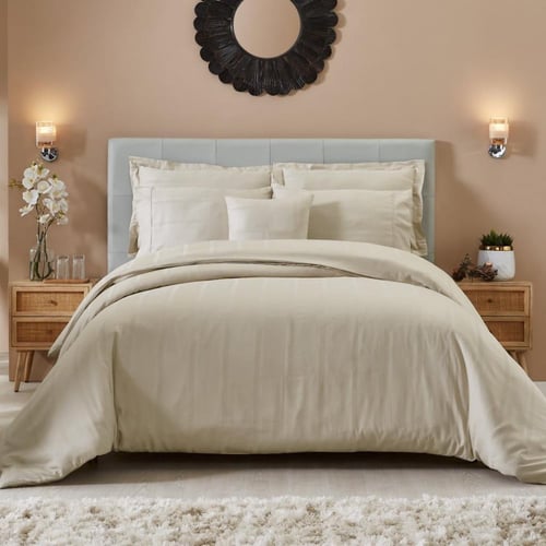 مفرش King Ansonia الفندقي قطن هندي طبيعي 80% ، 500...