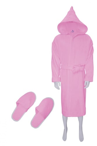 طقم روب استحمام قطن100% مع قبوع وسلبر