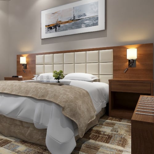 جداريات خشبية l خلفيات سرير مخمل