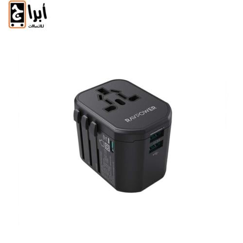 راف باور فيش السفر العالمي منفذين USB-A ومنفذ PD ب...