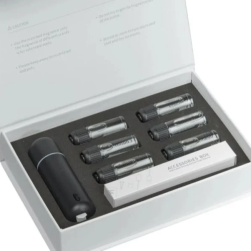 معطر سيارة الكتروني مع 6 عطور فواحة