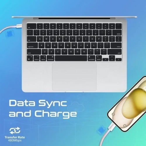 بروميت كيبل شاحن تايب سي USB-C طول 2 متر فائق الجو...